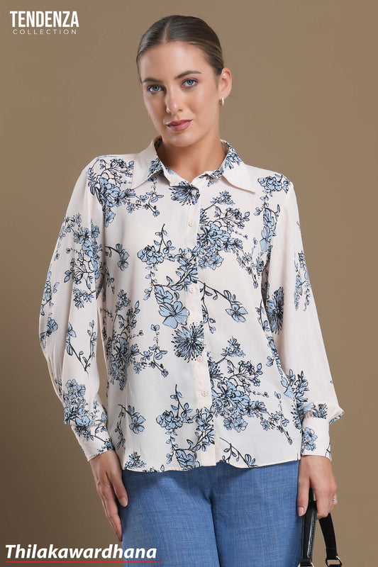 Tendenza Botanical Bloom Button Up Shirt