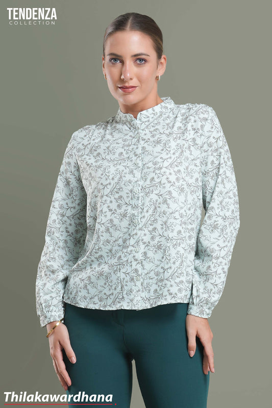 Tendenza Floral Printed Button Down Top
