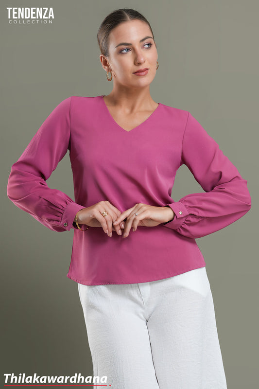 Tendenza V Neck Detailed WW Top