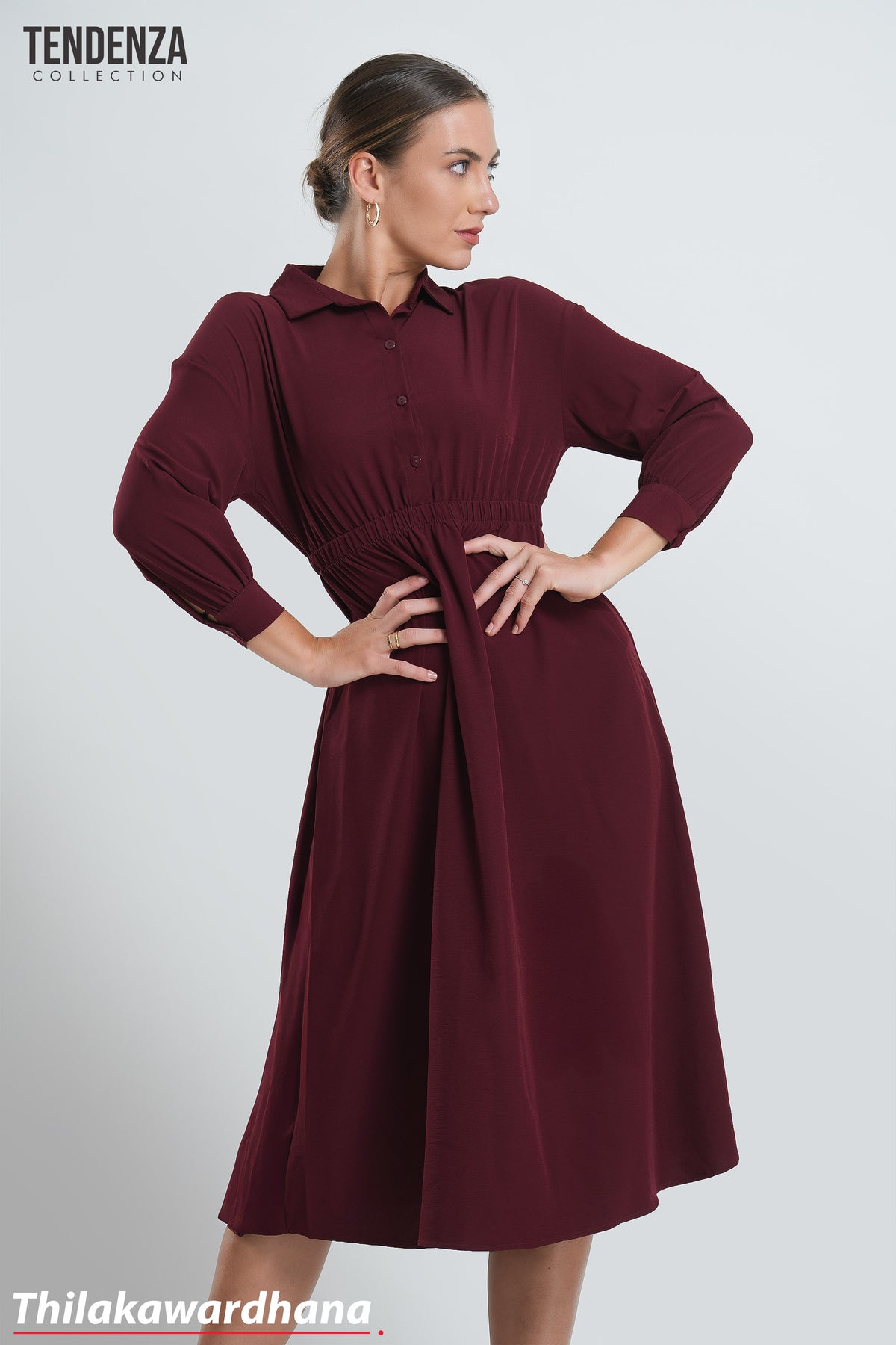 Tendenza Forest Poise Midi Gown Dress