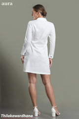 Aura Drape Detail Shirt Dress