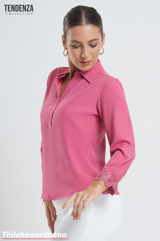 Tendenza Cuff Lace Detailed WW Top