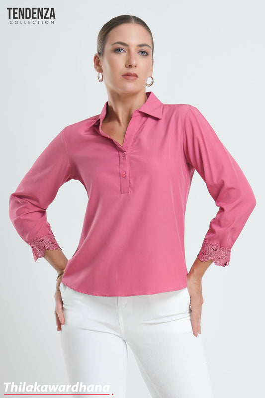 Tendenza Cuff Lace Detailed WW Top