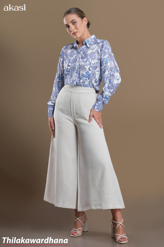 Akasi Ivory Flow Culottes Pant