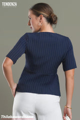 Tendenza Round Neck Pleated WW Top
