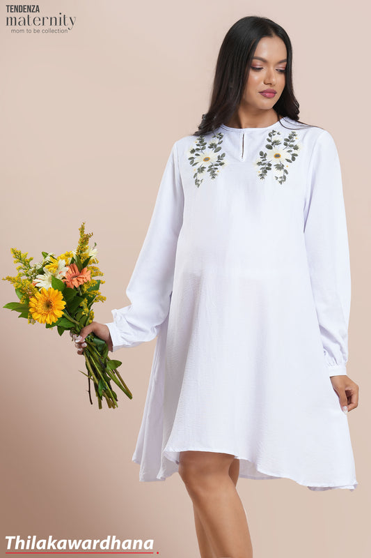 Tendenza Elsie Long Sleeve Maternity Dress