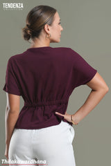 Tendenza Detail Button Haute Elegant Top