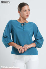 Tendenza Lace Detailed Long Sleeve Top