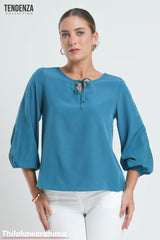 Tendenza Lace Detailed Long Sleeve Top