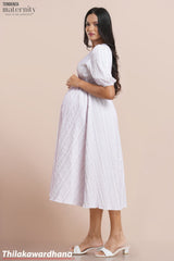 Tendenza Front Overlap Midi Maternity Dress