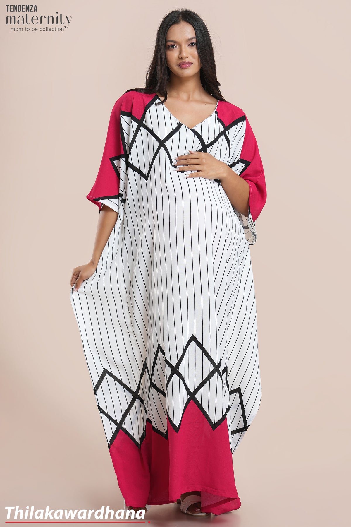 Tendenza Printed Maternity kaftan Dress