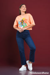 Raw Hem Dark Washed Straight Jean