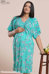 Tendenza Shoulder Smocked Maternity Dress