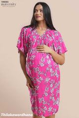 Tendenza Shoulder Smocked Maternity Dress