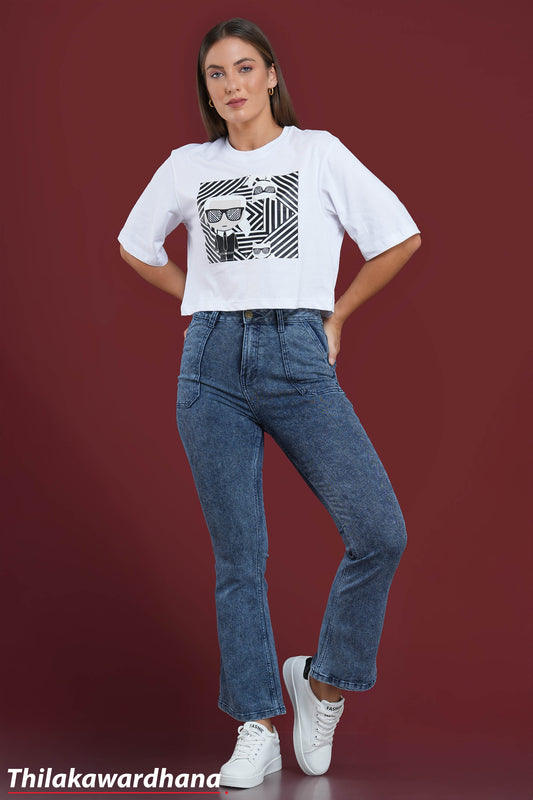 High Waist '70s Flare Jean