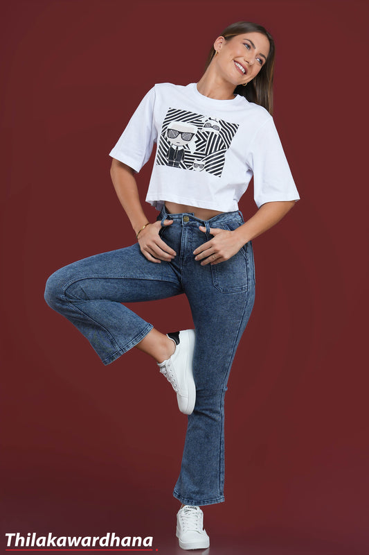 High Waist '70s Flare Jean