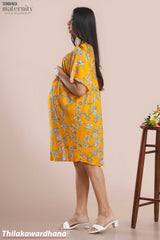 Tendenza Shoulder Smocked Maternity Dress