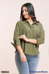 Tendenza Dropped Shoulder Oversized Shirt