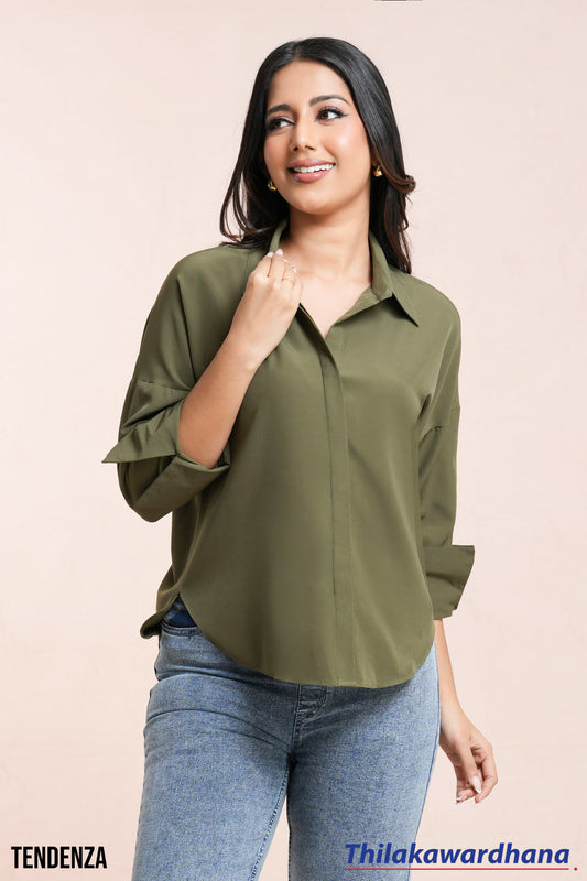 Tendenza Dropped Shoulder Oversized Shirt