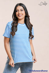 Bella Stripe Printed T Shirt