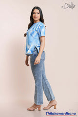 Bella Stripe Printed T Shirt
