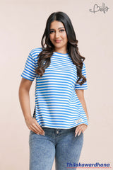 Bella Stripe Printed T Shirt