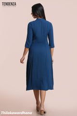 Tendenza Chinese Collared Midi Dress