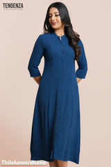 Tendenza Chinese Collared Midi Dress