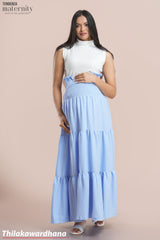 Tendenza Smocking Long Maternity Skirt