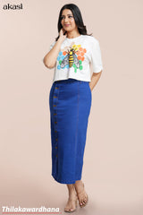 High Waist Maxi Denim Skirt