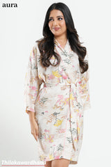 Printed Satin Night Dress - Free Size