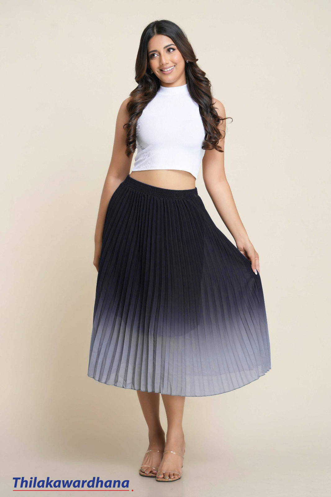 Midnight Breeze Pleated Skirt