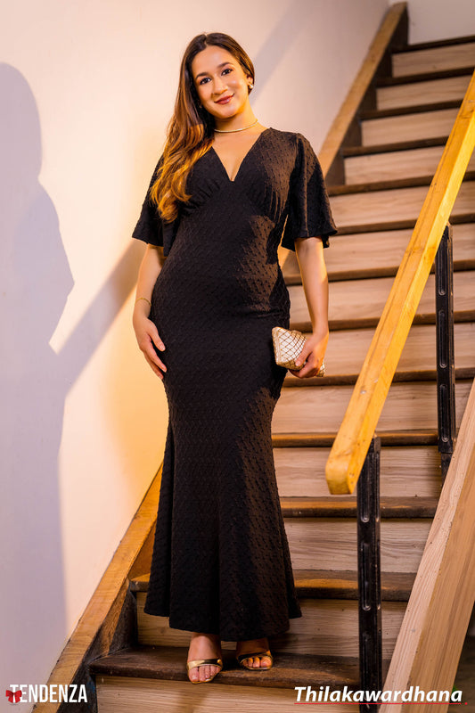 Tendenza V Neck Mermaid Evening Gown