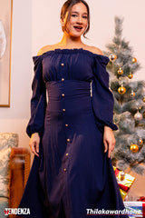 Tendenza Square Neck Elegant Maxi Dress