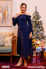 Tendenza Square Neck Elegant Maxi Dress