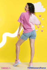 Tendenza Teen Two Tone Oversized Shirt