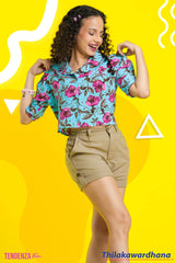 Tendenza Teen Printed Crop Top