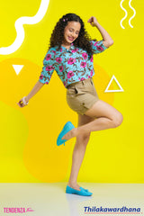 Tendenza Teen Printed Crop Top