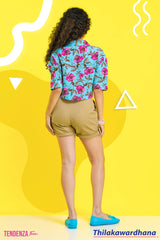 Tendenza Teen Printed Crop Top