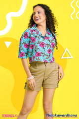 Tendenza Teen Printed Crop Top