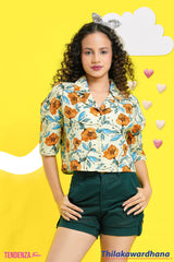 Tendenza Teen Printed Crop Top