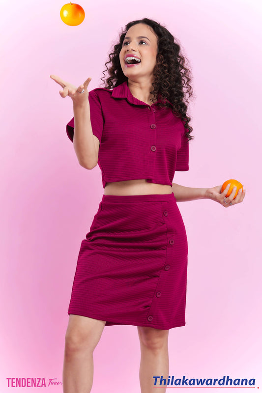 Tendenza Teen Button Down Co Ord Set