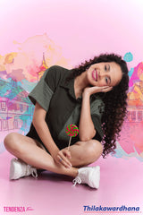 Tendenza Teen Two Tone Oversized Shirt