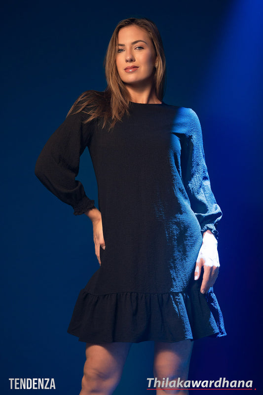 Tendenza Tiered Mini Frilled Hem Dress