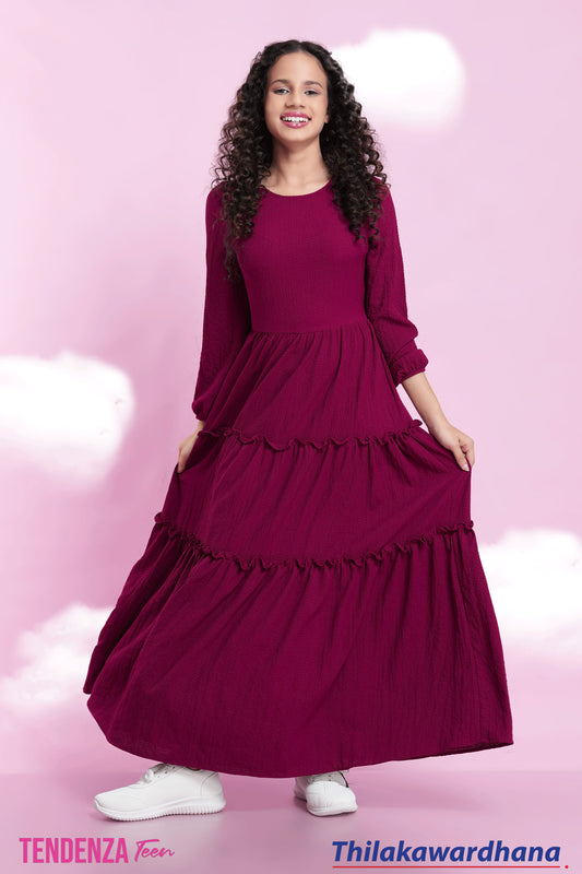 Tendenza Teen Three Tiered Maxi Dress
