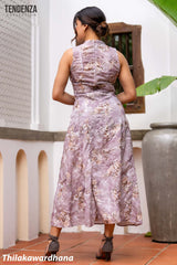 Tendenza Sleeveless High Neck Maxi Dress