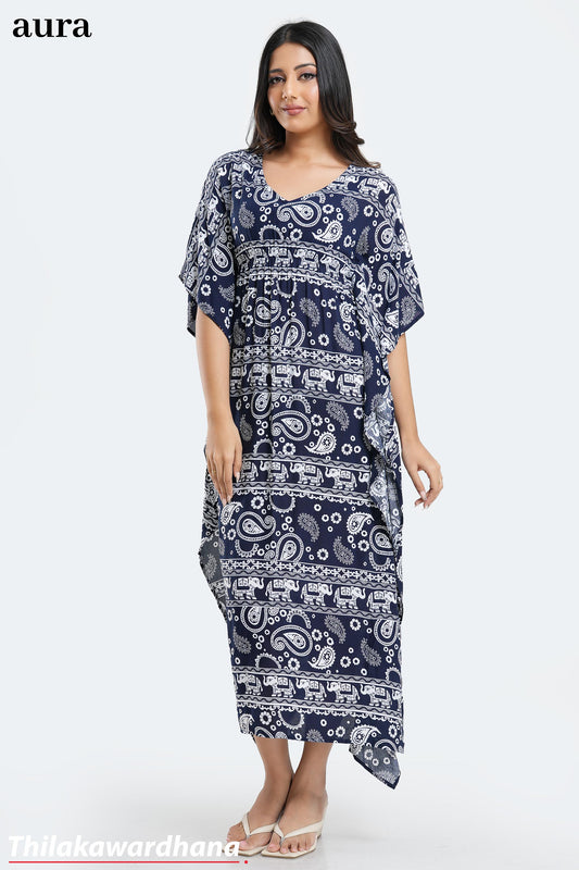 Aura V Neckline Kaftan Dress