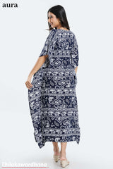 Aura V Neckline Kaftan Dress