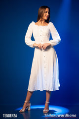 Tendenza Square Neck Elegant Maxi Dress