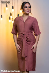 Tendenza Tie Up Midi Dress